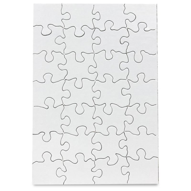 Hygloss Compoz-A-Puzzle Blank Jigsaw Puzzle 5.5"X8" 24/Pkg 28 Pieces