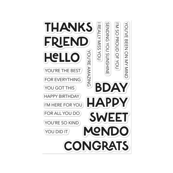 Collection of black text phrases on a white background