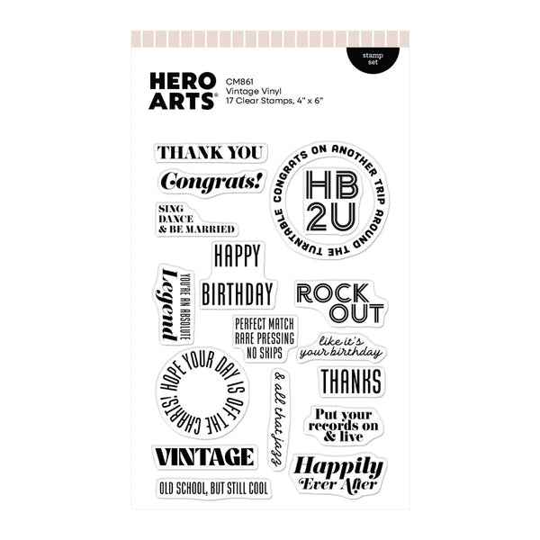 Hero Arts Clear Stamp Set - Vintage Vinyl