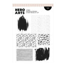 Hero Arts clear stamp set with various black patterns on a white background