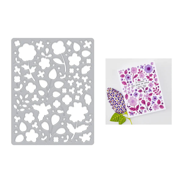 Hero Arts Cover Plate Die - Meadow Blooms