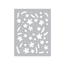 Decorative stencil with abstract shapes on a white background