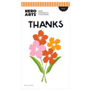 Hero Arts cutting die set with floral design and 'THANKS' text on a white background