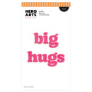 Hero Arts die set packaging with 'big hugs' text on a white background