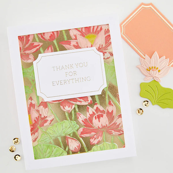 Floral card with 'Thank you for everything' text on a white background
