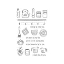 Hero Arts Retro Kitchen Clear Stamp Set - On the Shelf Kitchen