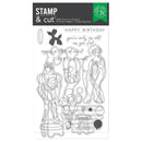 Clear stamp set with classical figures and decorative elements on a white background