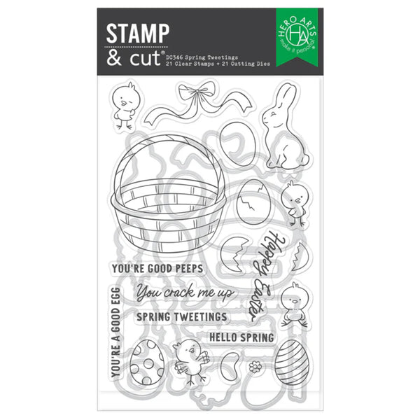 Hero Arts Stamp & Cut Set 4" x 6" - Spring Tweetings