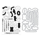 Clear stamp set with various animal and nature-themed designs on a white background