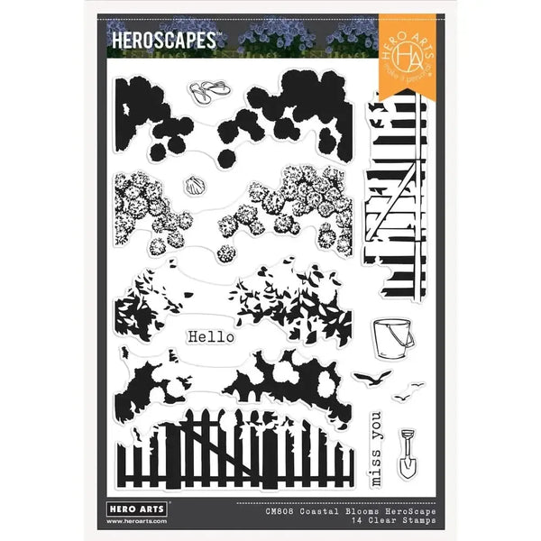 Hero Arts Stamp & Cut Set - Coastal Blooms HeroScape