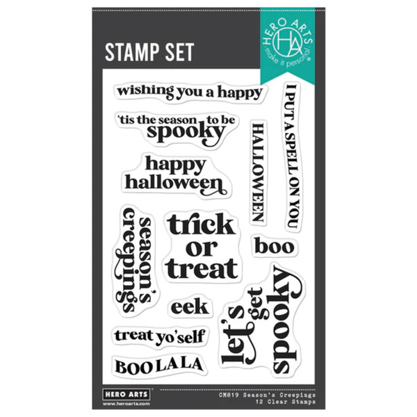 Hero Arts Hocus Pocus Clear Stamp Set - Season‚Äö√Ñ√¥s Creepings