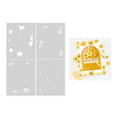 Decorative card with floral design and 'thank you' message on a white background
