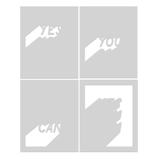 Hero Arts Layering Stencils - Yes You Can