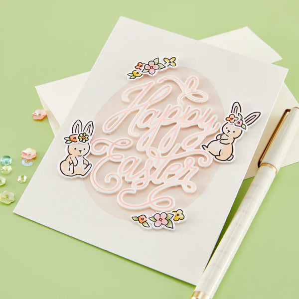 Hero Arts Letterpress + Foil & Cut - Happy Easter