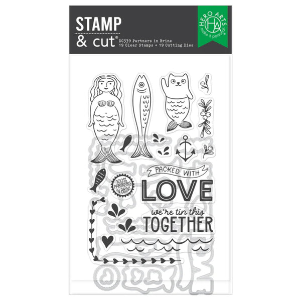 Hero Arts Stamp & Cut Set - Partners In Brine