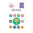 Pack of Hero Arts Sticker Stamper refill pack with various colorful stickers on a white background.