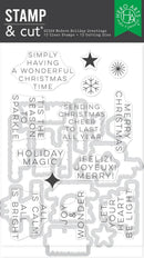 Hero Arts Very Merry Stamp & Cut Set - Modern Holiday Greetings
