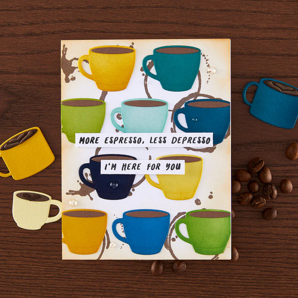 Hero Arts What's Brewing? Clear Stamp Set - Bring Coffee