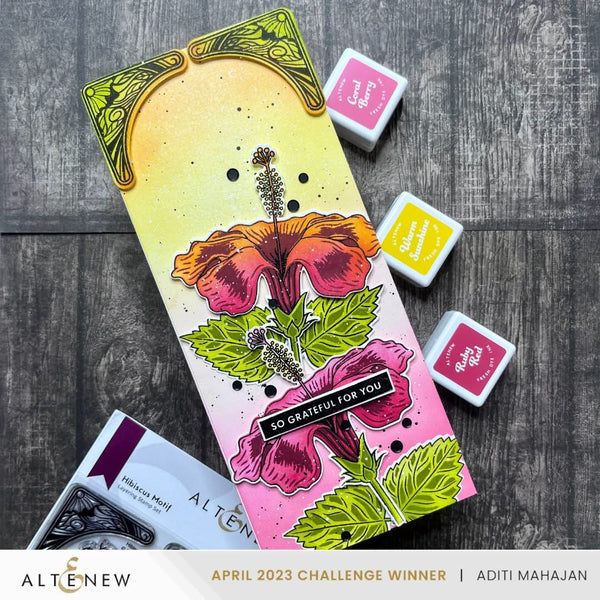 Altenew Hibiscus Motif Simple Colouring Stencil*
