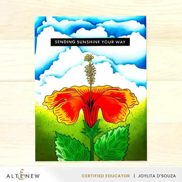 Altenew Hibiscus Motif Simple Colouring Stencil*