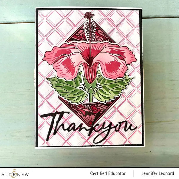 Altenew Hibiscus Motif Simple Colouring Stencil*