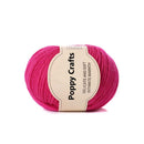 Poppy Crafts Wool Thread Anti-Pilling Yarn 50g - Hot Pink