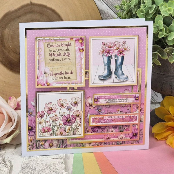 Hunkydory A Year of Flowers Cosmos Luxury Topper Sheet - October