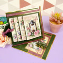Decorative greeting card with floral design and 'Today is all about you' text on a colorful background.
