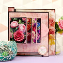 Floral-themed card with a decorative border and 'Thank you' sticker on a light background.