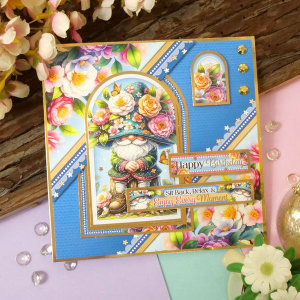 Colorful birthday card with floral design and 'Happy Birthday' text on a decorative background.