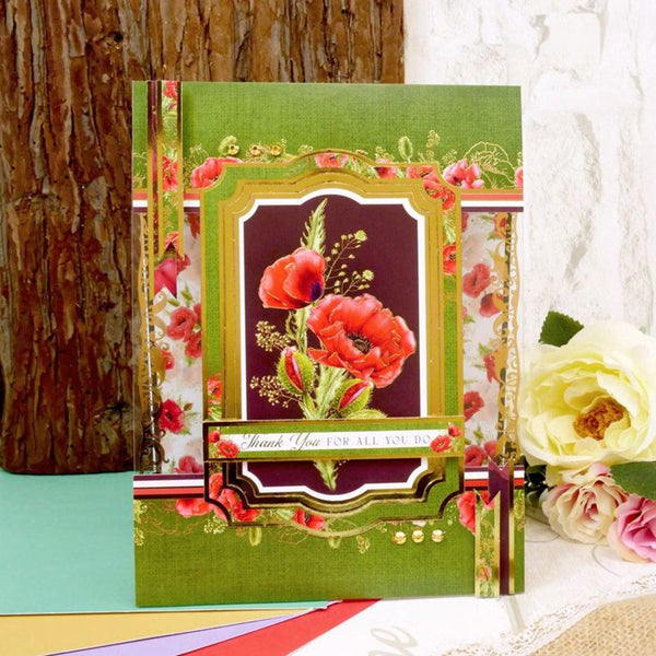 Hunkydory Everlasting Poppies Luxury Foiled Acetate