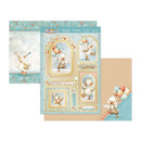 Decorative paper sheet with duck illustrations and text on a white background