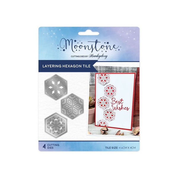Hunkydory Moonstone Dies - Layering Hexagon Tile