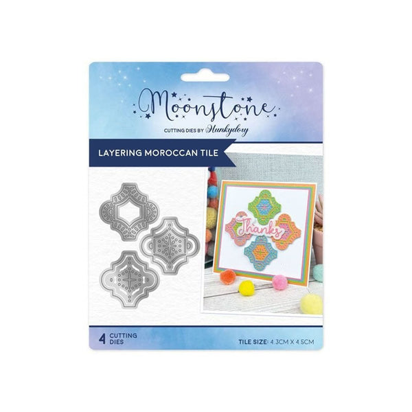 Hunkydory Moonstone Dies - Layering Moroccan Tile