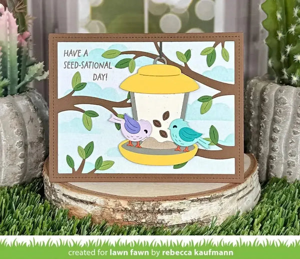 Lawn Fawn Clear Stamp Set - Backyard Bird Feeder
