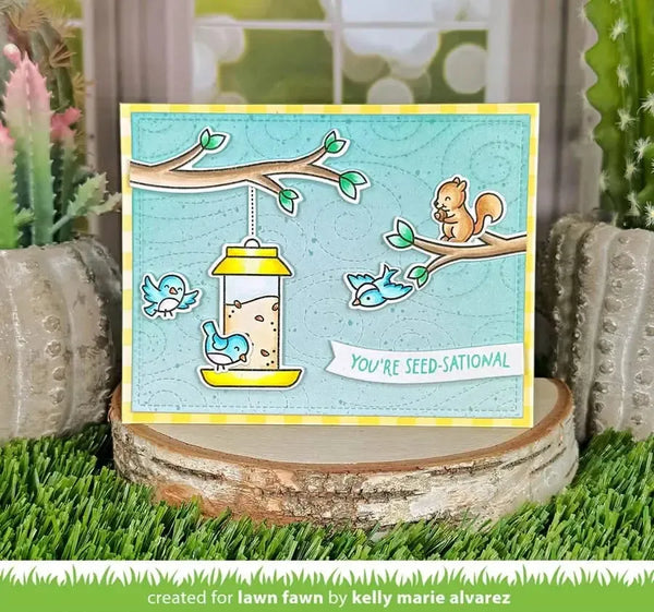 Lawn Clippings Colouring Stencils - Backyard Bird Feeder