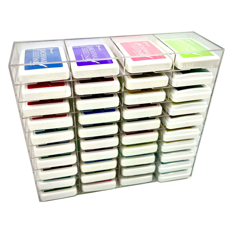 Universal Crafts Clear Acrylic Ink Pad Storage Rack - Holds 40 Ink Pads