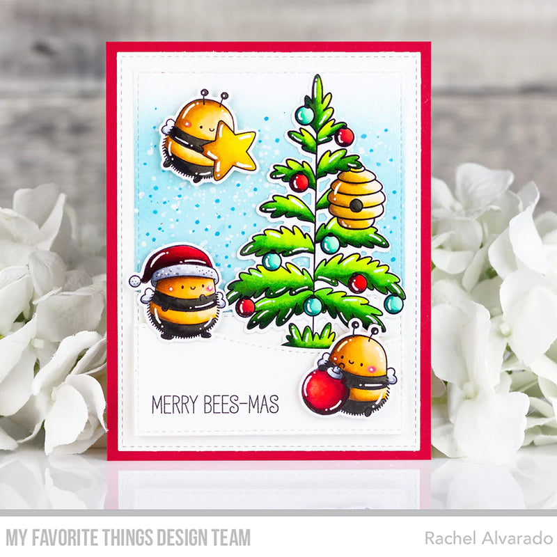 My Favorite Things Clear Stamps 4"x 8" - Merry Bees-mas