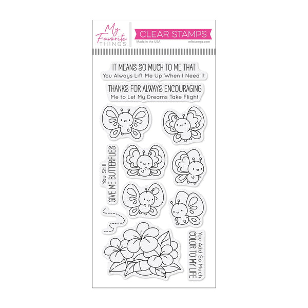 My Favorite Things Clear Stamps 4"x 8" - Bubbly Butterflies