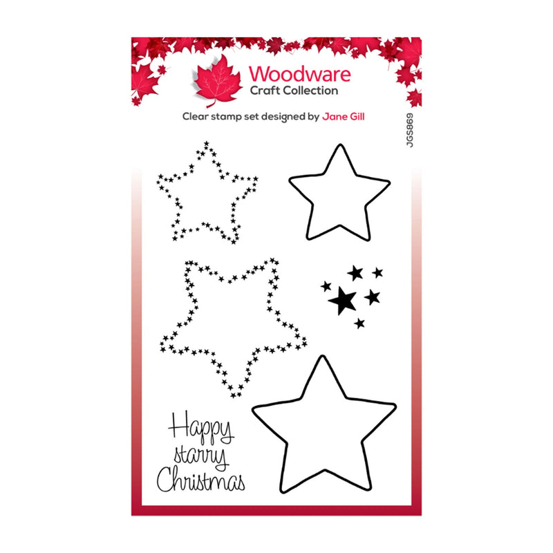 Woodware Clear Stamp 4"x 6" - Paintable Shapes - Stars*