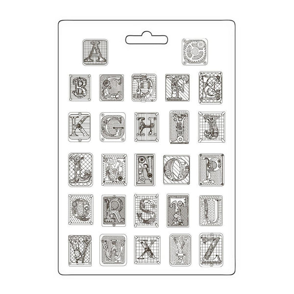 Stamperia Soft Maxi Mould A4 - Master of Magic -  Alphabet