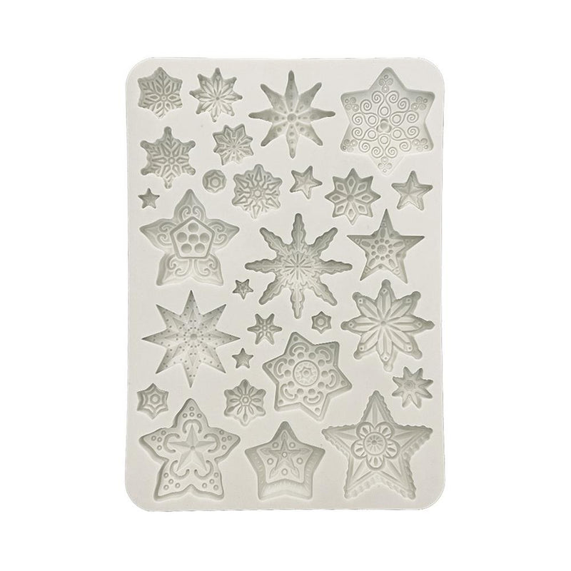 Stamperia Silicone Mold A5 - Gear Up For Christmas - Stars