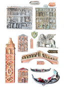 Stamperia Silicon Mould A5 - Venice City of Art - Monuments