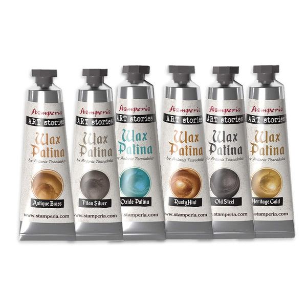 Stamperia Art Stories Wax Patina 40ml - Titan Silver