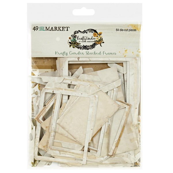 49 And Market Chipboard Set Stacked Frames, Krafty Garden