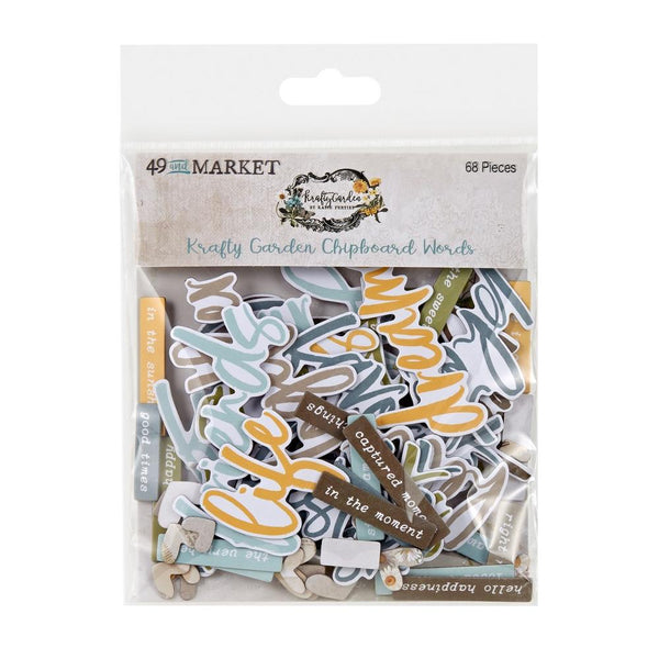 49 And Market Chipboard Set Words, Krafty Garden*