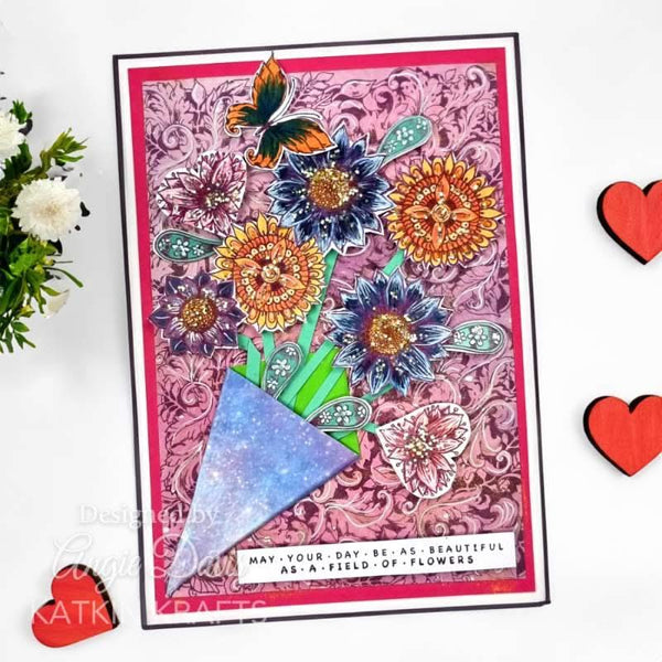 Katkin Krafts Clear Stamp Set 6"x 8" - Beautiful Leaves*