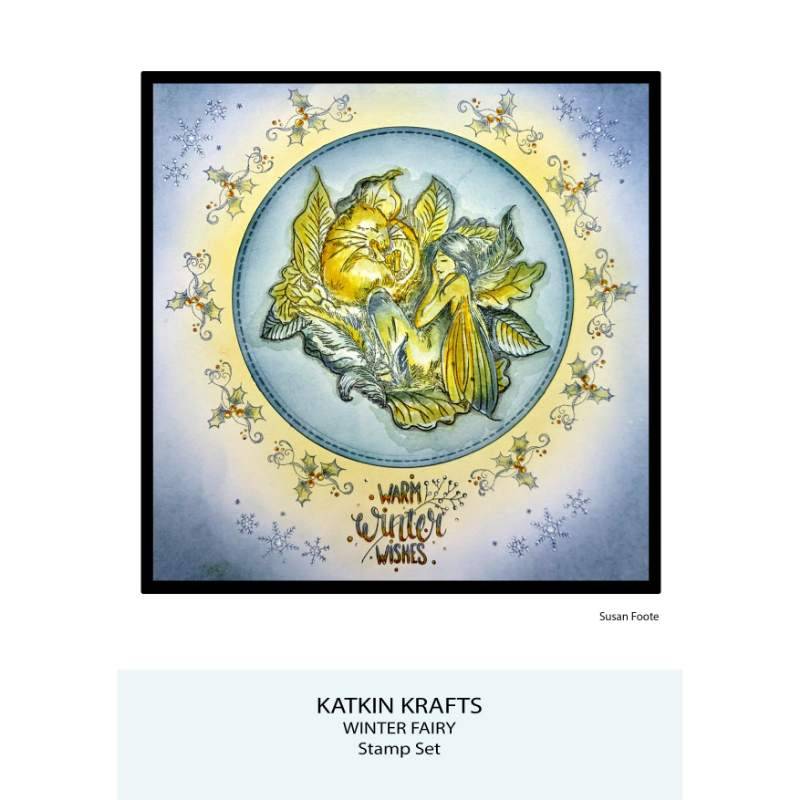 Katkin Krafts Clear Stamp Set 6"x 8" - Winter Fairy*