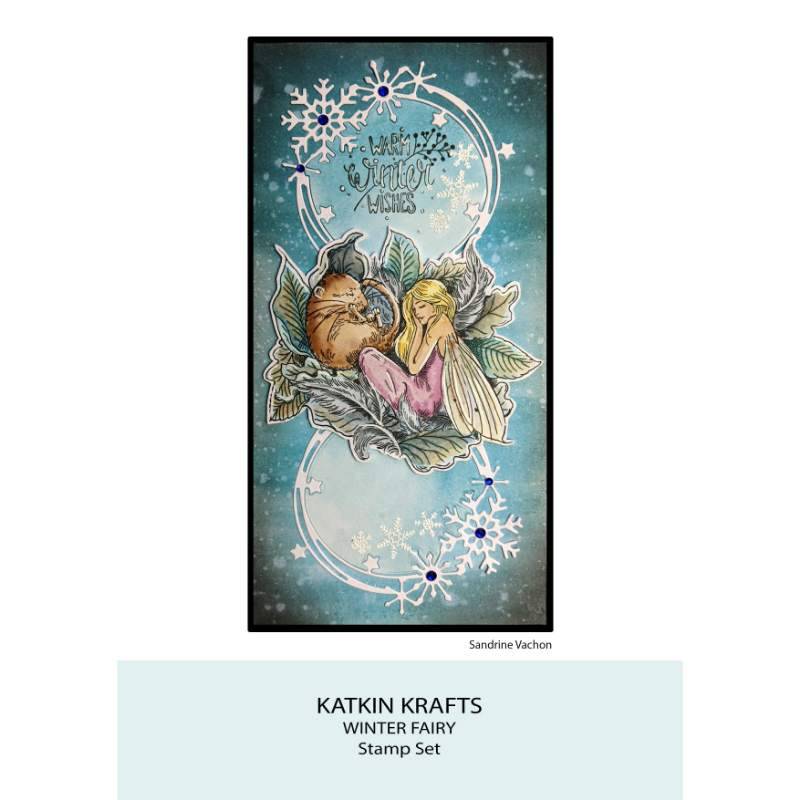 Katkin Krafts Clear Stamp Set 6"x 8" - Winter Fairy*