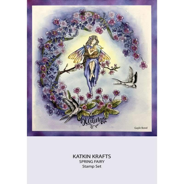 Katkin Krafts Clear Stamp Set 6"x 8" - Spring Fairy*